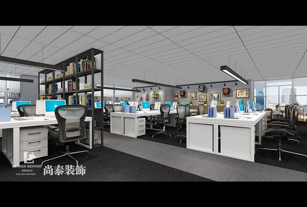 深圳南山区软件园动画公司办公室装修设计 