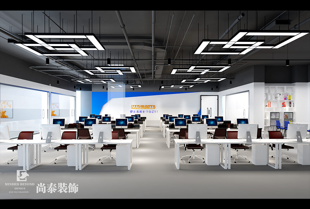 深圳宝安福永新能源磁元件科技公司办公室装修设计 