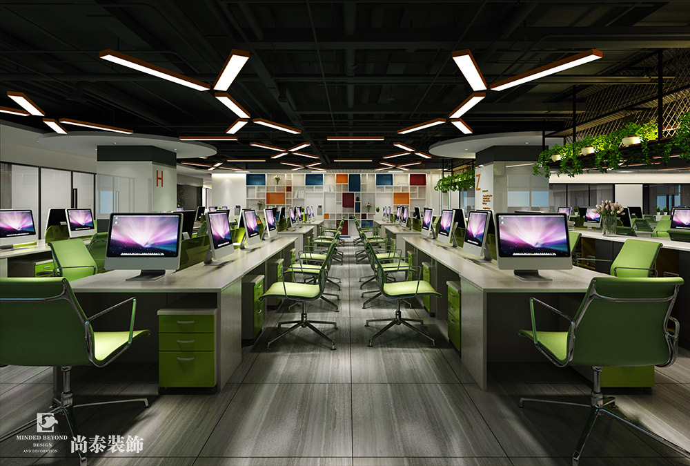 深圳福田国际文化大厦互联网科技办公室设计效果图 