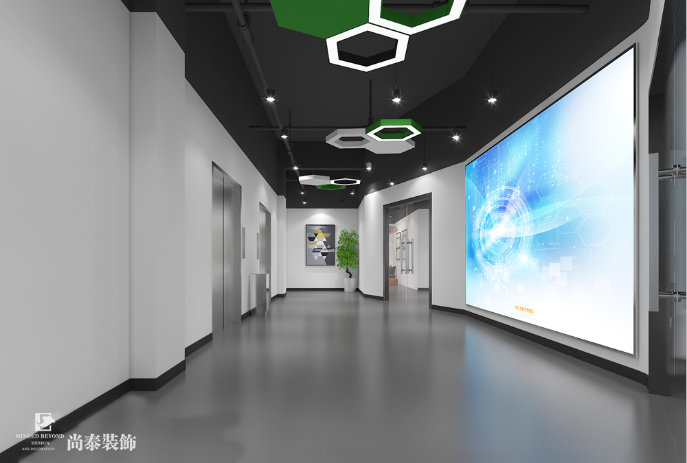 深圳宝安区西乡西湾智科技公司办公室装修效果图 