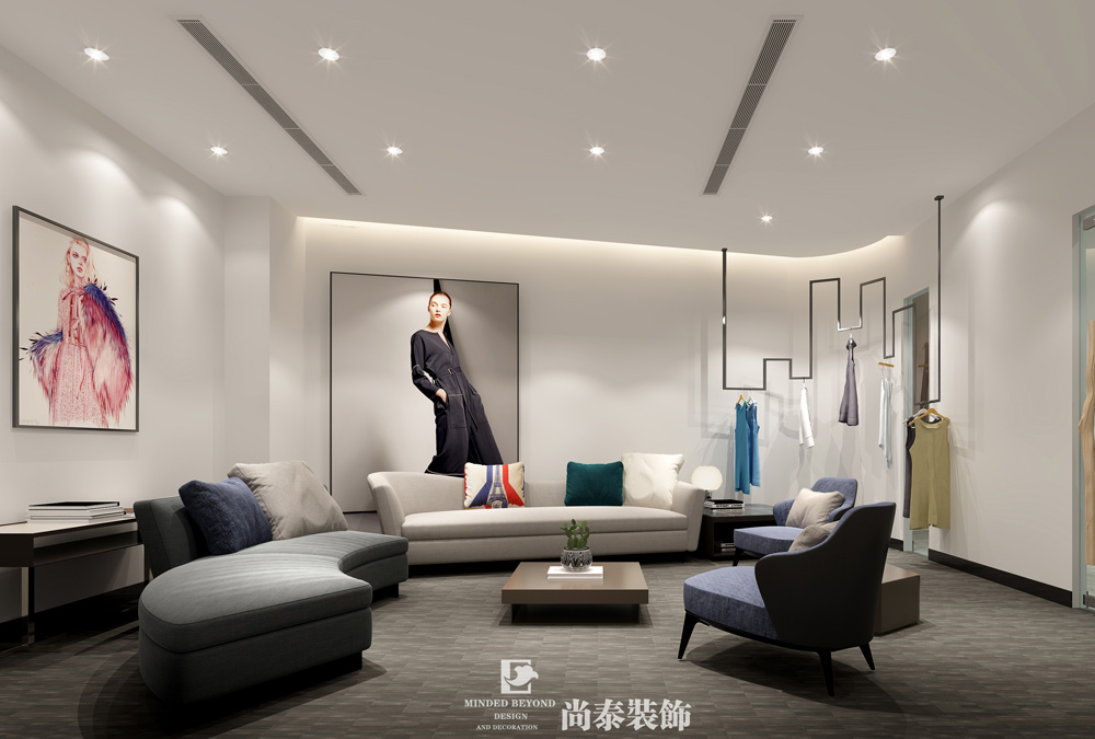 广州白云500㎡服装设计公司空间装修设计效果图