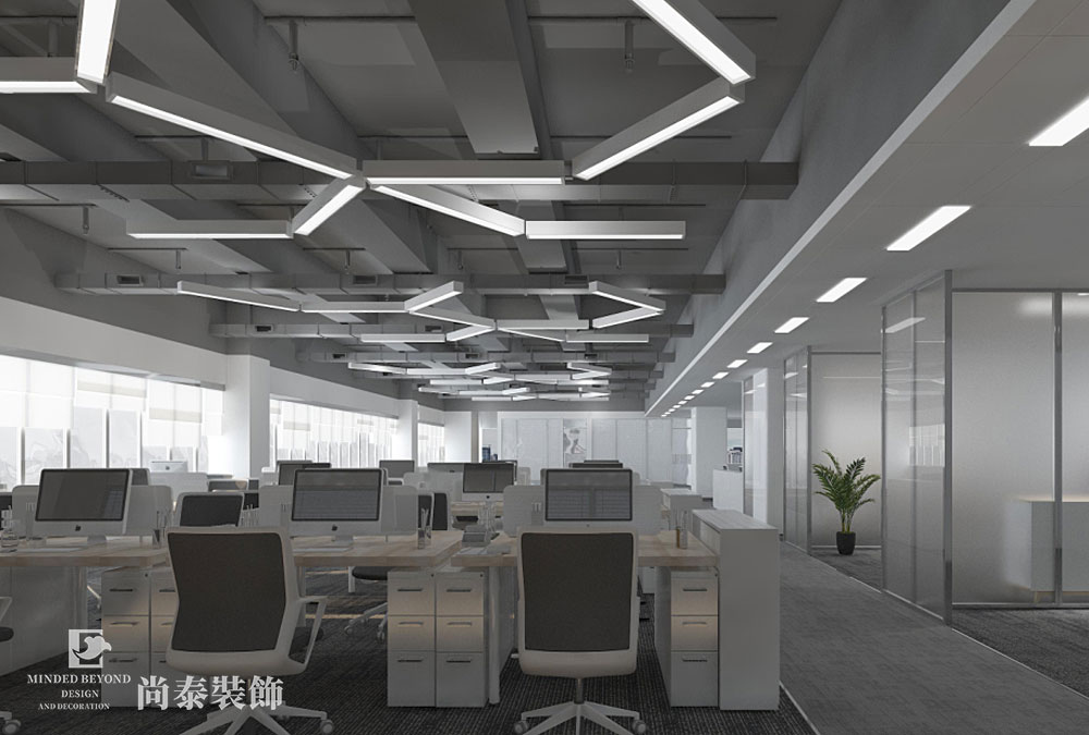 深圳南山联想大厦科技公司办公室装修效果图