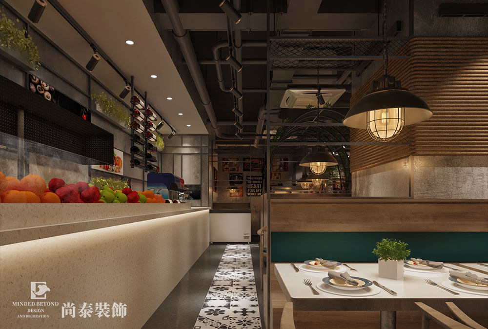 广州海珠海鲜牛扒自助餐厅装修设计