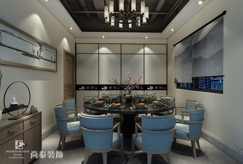 深圳光明中式中餐厅装修设计