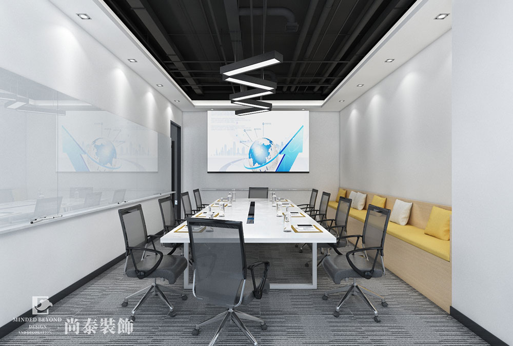 深圳福田创新科技广场互联网广告公司办公室装修设计