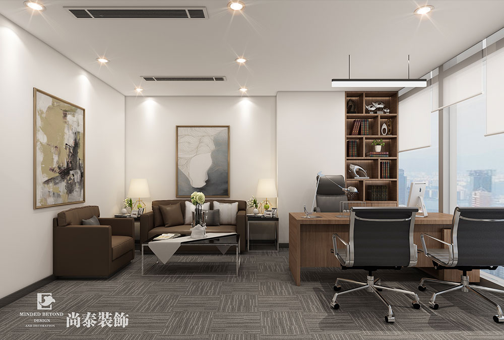 深圳宝安前海卓越时代100平米私人办公室装修设计