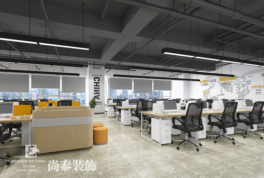 深圳南山西丽网络科技公司办公室装修效果图