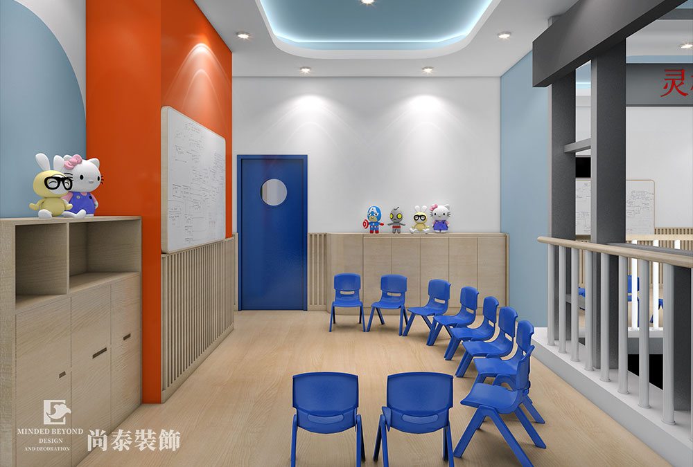 广州越秀140㎡儿童英语教育空间设计效果图