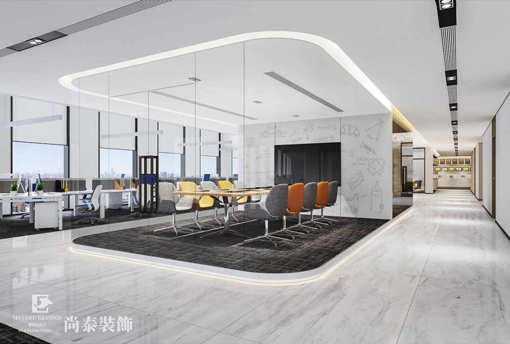 深圳光明招商局科技园环境公司办公室装修设计 