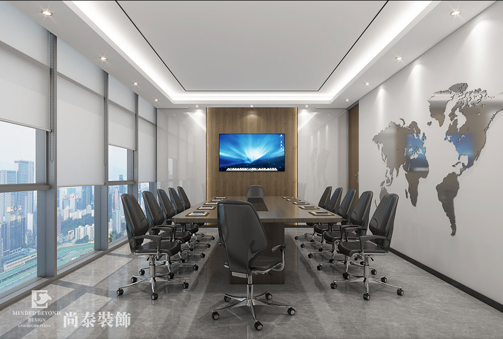 深圳龙岗启迪协信科技产业园200平自动化科技公司办公空间装修效果图