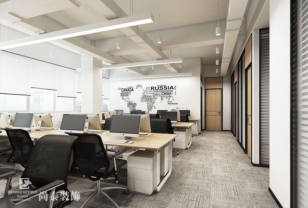 深圳南山中地大厦210平新材料公司展厅办公室装修设计 