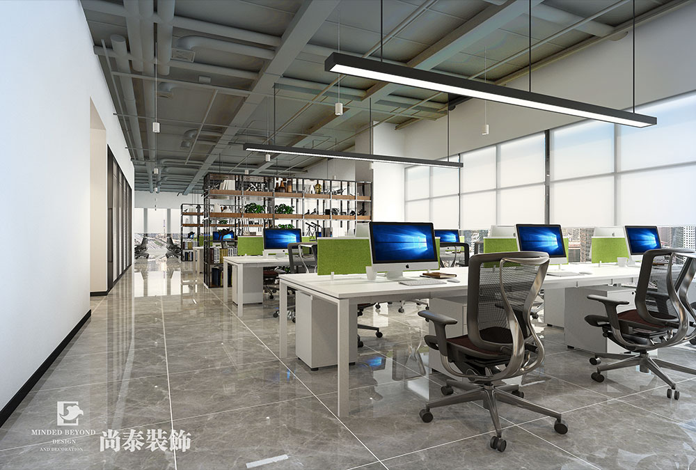 深圳宝安定军山产业园消费电子公司办公室设计效果图