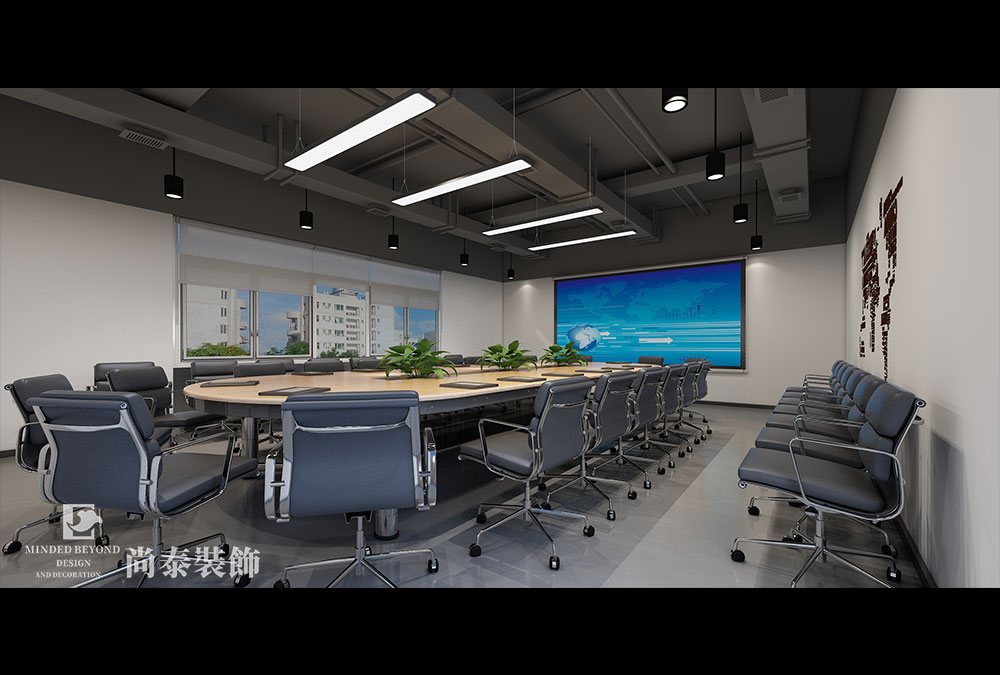 深圳宝安福永工业园电子科技公司办公室设计装修