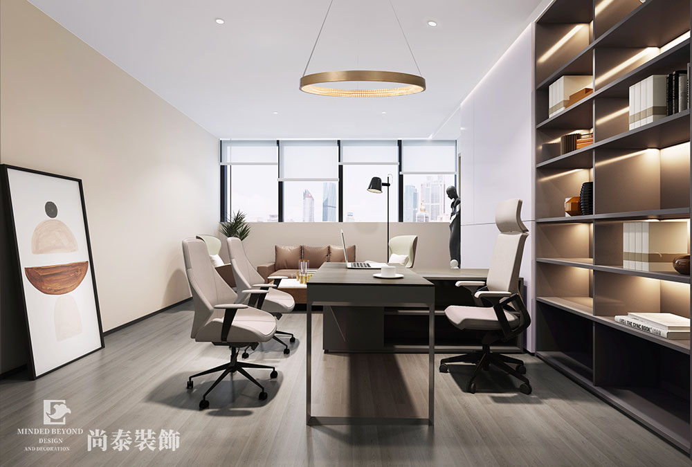 深圳龙岗锦昌大厦1200平米数控公司办公室装修设计方案