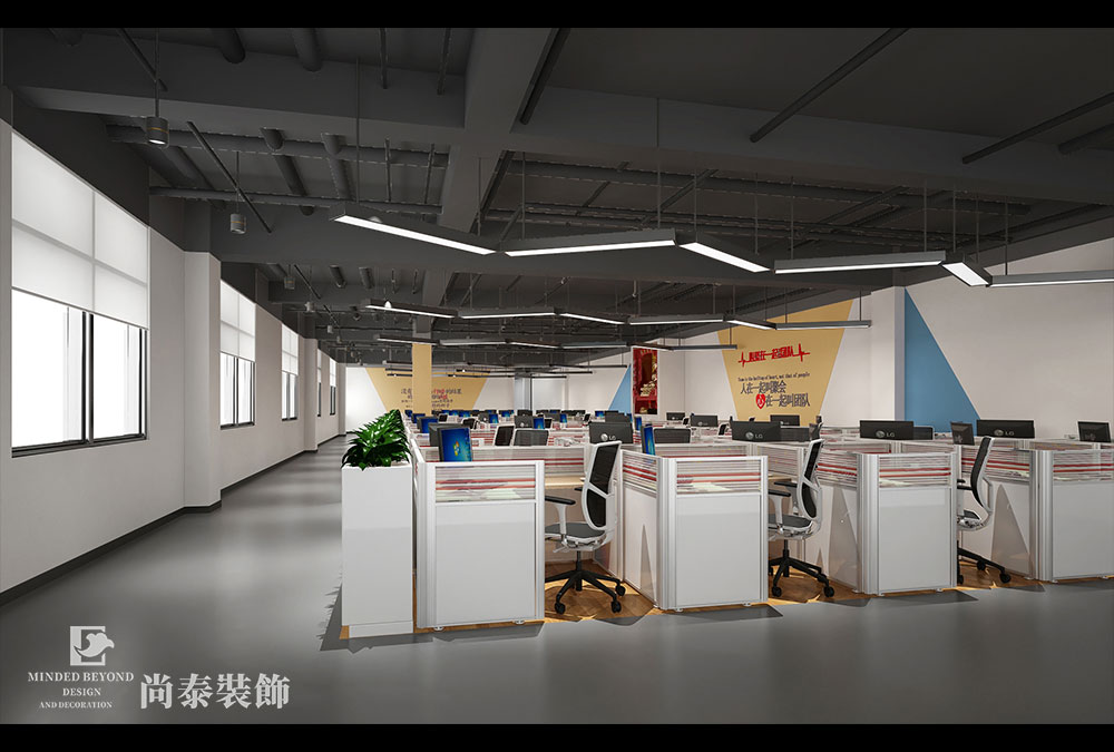 深圳龙华永达工业园精密公司办公室设计效果图 