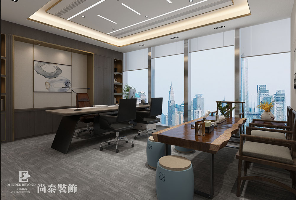 深圳宝安沙井万科200平科技公司办公室装修设计效果图