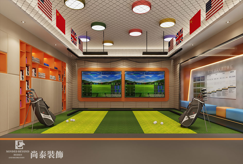 温州鹿城室内高尔夫教育培训机构装修效果图