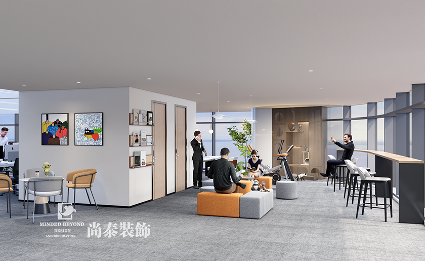 深圳宝安区通讯公司办公室装修效果